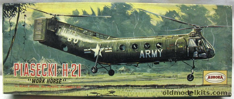 Aurora 1/48 Piasecki H-21 Work Horse, 504-98 plastic model kit